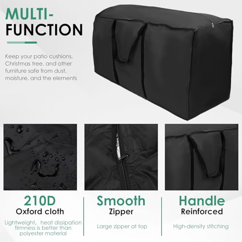 Extra Large Outdoor Cushion Storage Bags 68in Zippered - Image 5