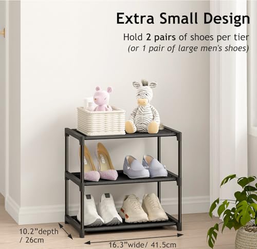 Autonomier 3 Tier Extra Small Shoe Rack (16.3" Wide) - Image 5