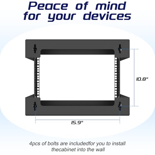 6U Wall Mount Open Frame 19 Inch Server Equipment Network Cabinet - Image 4
