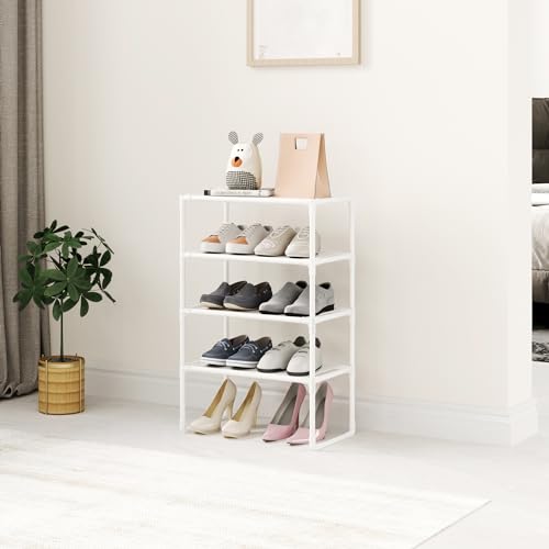 5-Tier Small Shoe Rack for Closet and Entryway, Narrow Shoe Shelf - Image 3