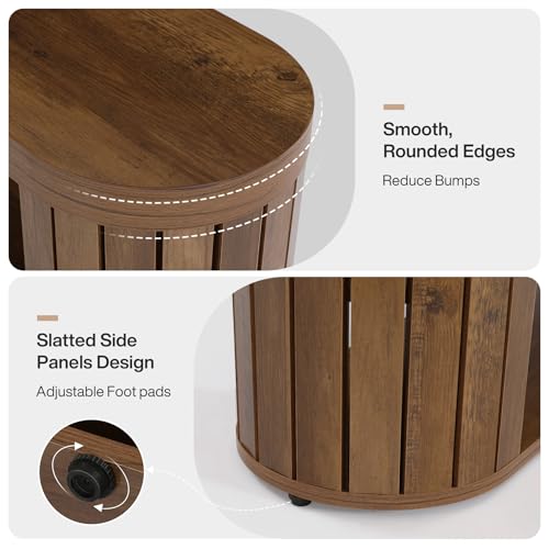 Tribesigns 47.2" Wooden Entryway Bench with 2-Tier Shoe - Image 5