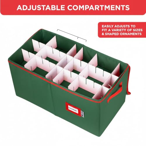 Christmas Ornament Storage Container with Dividers - Box - Image 5