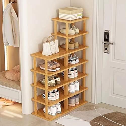 Vertical Shoe Rack,Tall Narrow Shoe Shelf Organizer Entryway Shoe - Image 2