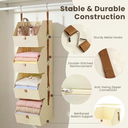 4-Tier Modular Sturdy Hanging Closet Organizer, Heavy-Duty - Image 5