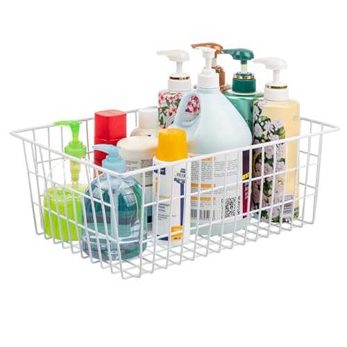 Wire Storage Freezer Baskets, Set of 2 Large 15.4" | Home Organization - Image 5