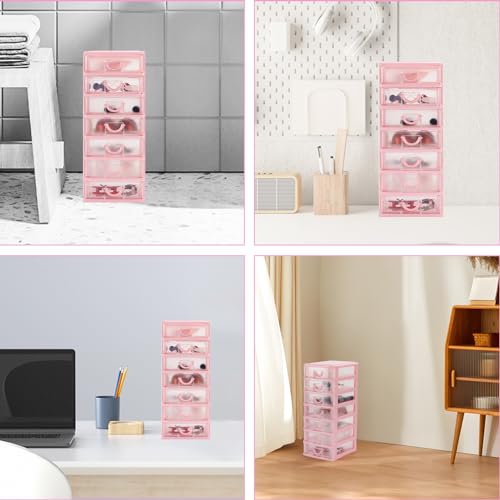 Rempry Mini Plastic Organizer with 7 Clear Drawers - Image 7