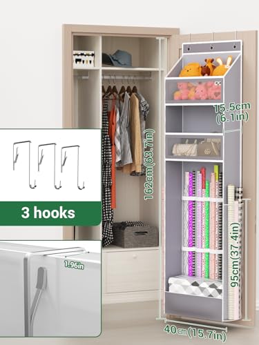 Over Door Wrapping Paper Organizer Hanging – Christmas - Image 3