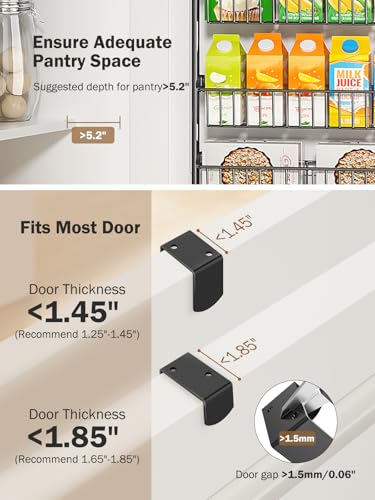 Delamu Over The Door Pantry Organizer, 9-Tier Pantry Door - Image 4