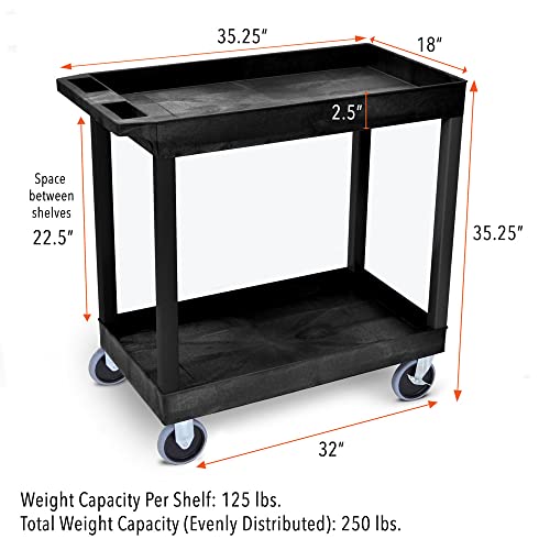 Stand Steady Tubstr 2 Shelf Utility Cart Supports Up to 250 lbs - Image 6