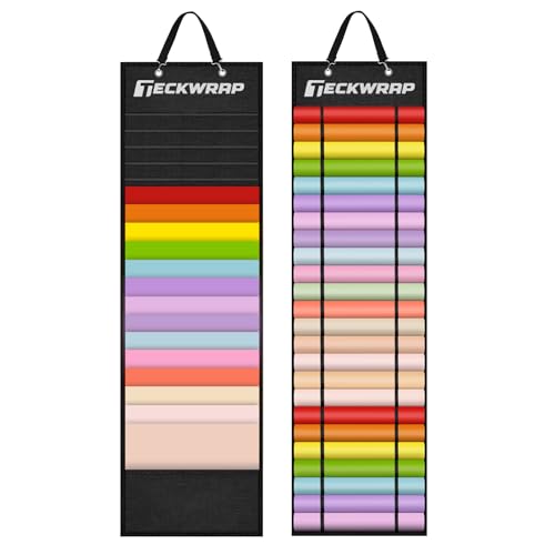 TECKWRAP Vinyl Roll Holder with 44 Compartments, Black - Image 2