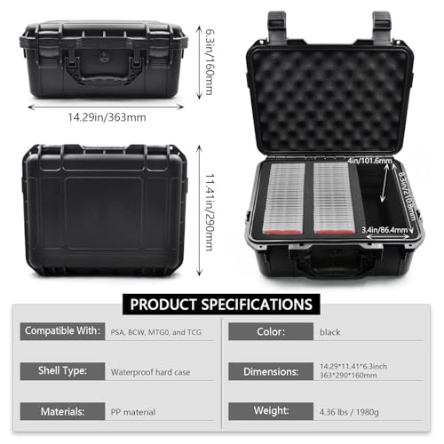 HESOYAM Hard Graded Card Storage Box, Hard Shell Graded Card Case - Image 3