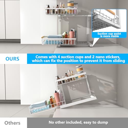Adjustable Metal Pull-Out Under-Sink Organizer - Image 4