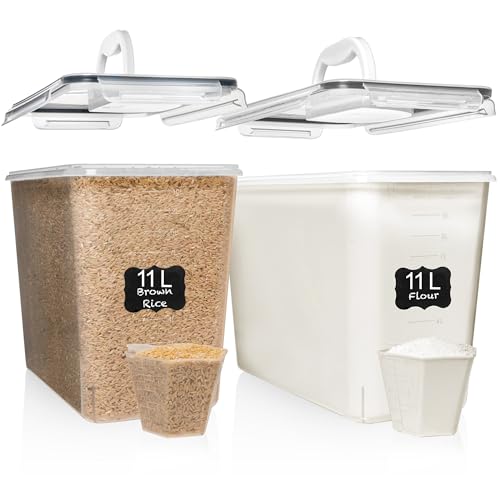 Shazo 2 PC (11L | 372 oz) Flour Sugar Storage Containers - Image 2