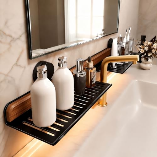 Bathroom Over Sink Shelf, 15.7 Inch No Drill Sink Organizer - Image 3