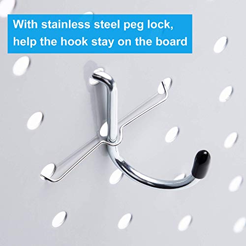 FRIMOONY Pegboard Hooks Assortment with Pegboard Bins, Peg Locks - Image 6