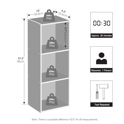 Furinno Reed Closet Organizers and Storage, 3-Tier Closet - Image 5