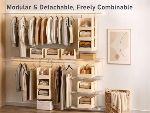 DIMJ Hanging Closet Organizer - 6-Tier Modular Hanging - Image 6