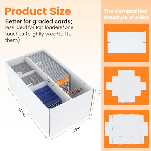 6 Pack Graded Trading Card Storage Box - 2 Rows Graded - Image 4