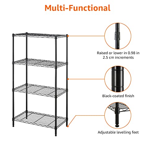 Amazon Basics 4-Shelf Steel Wire Storage Shelves for Garage - Image 6