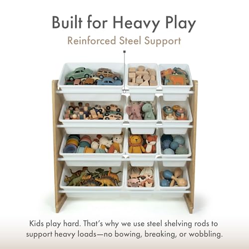 Humble Crew Kids Toy Organizer with 12 Bins, 4 Tier Storage - Image 6