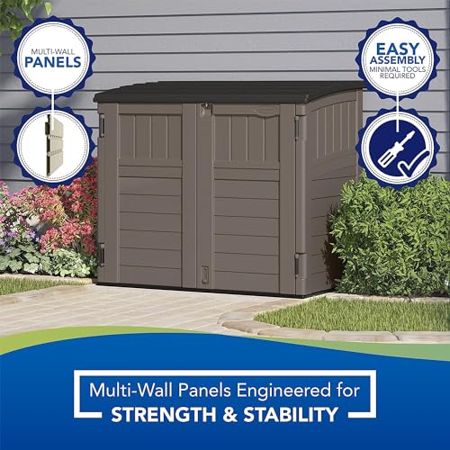 Suncast 34 Cu Ft Horizontal Shed, Outdoor Storage Shed with Floor - Image 6