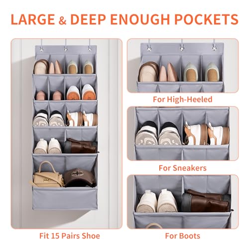 1 Pack Over-the-Door-Shoe-Organizers,Hanging Organiz | All Products - Image 5