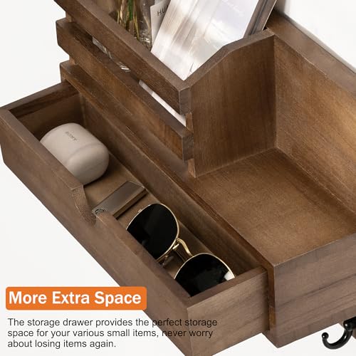 Key Holder Wall Mount, Mail Organizer with 6 Hooks | Home Organization - Image 5