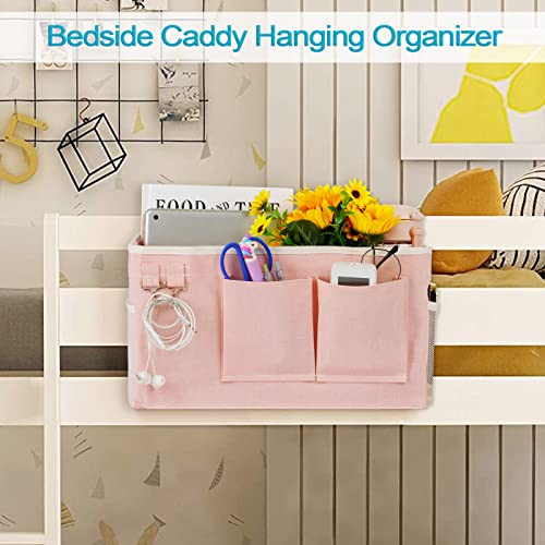 Bedside Caddy, Bedside Storage Bag Hanging Organizer for Bunk - Image 3