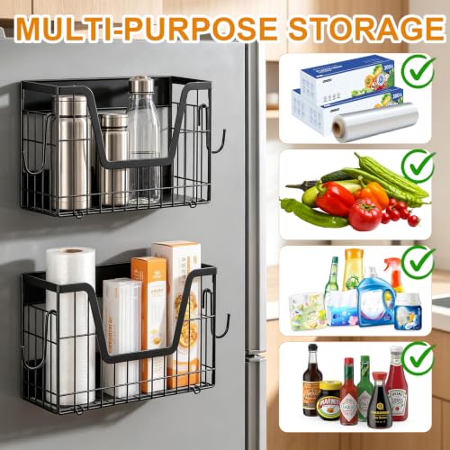 2 Set Magnetic Basket for Refrigerator Door,Magnetic - Image 5