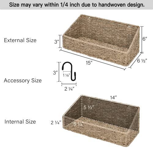 StorageWorks Woven Wall Baskets for Storage, Hanging - Image 4