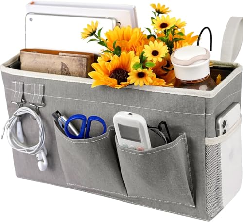Bedside Caddy, Bedside Storage Bag Hanging Organizer for Bunk - Image 2