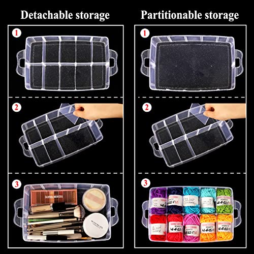 Bead Organizer 3 Tier 30 grid Stackable Craft Tackle | All Products - Image 4