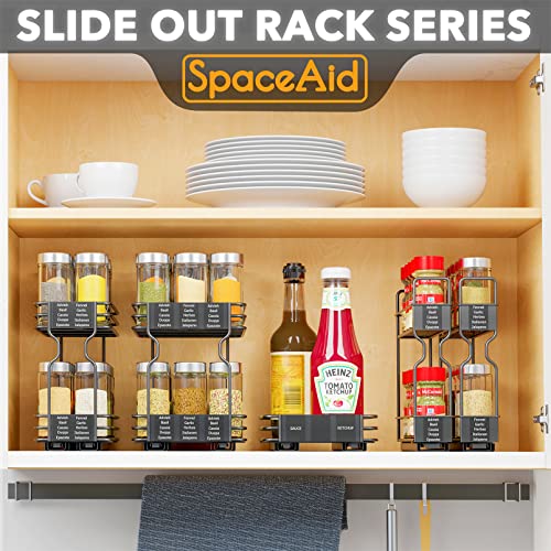 SpaceAid Pull Out Spice Rack Organizer for Cabinet, Heavy - Image 5