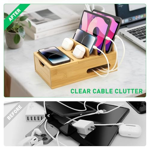 Bamboo Charging Station for Multiple Devices, Deskto | All Products - Image 4
