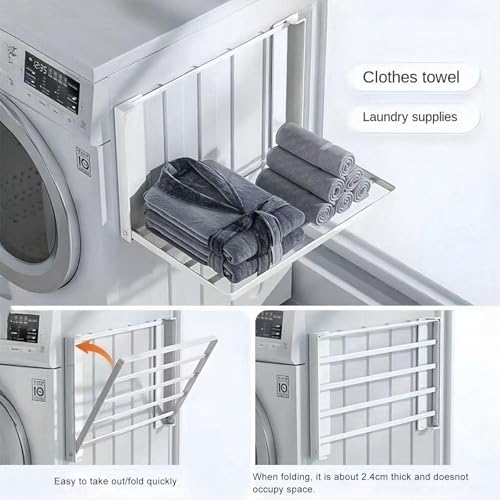 White Magnetic Appliance Shelf, Side Storage for Fridge & Washer - Image 5