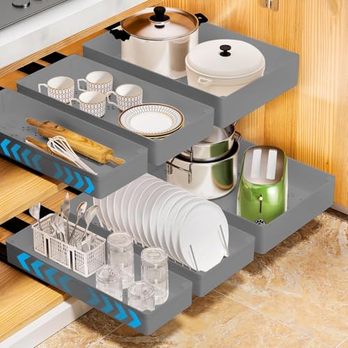 15.75'' D Adhesive Pull Out Drawers for Cabinets,No Drill - Image 7