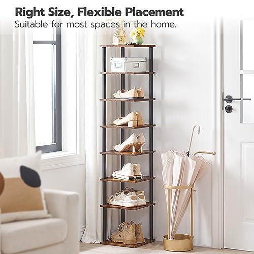 HOOBRO Vertical Shoe Rack, 8-Tier Narrow Shoe Shelf - Image 5