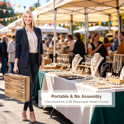 Earring Display for Selling, Portable Wood Jewelry D | All Products - Image 5