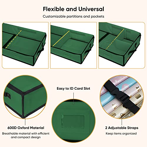 BALEINE Wrapping Paper Storage Organizer, 40" Durable 600D - Image 5