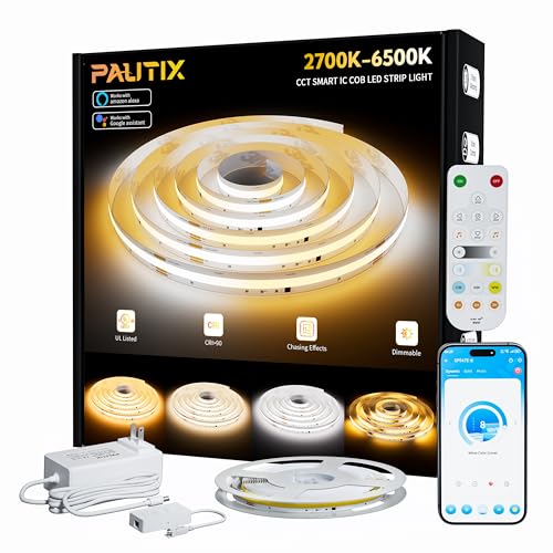 PAUTIX COB LED Strip Lights Addressable 2700K-6500K Chasing White - Image 2