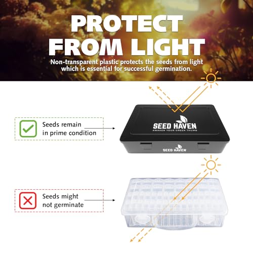 Seed Organizer Storage Box, Black Opaque Light Proof Seed - Image 5