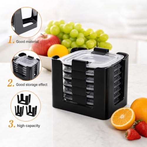 3Pcs Glass Containers Food Container Organizer for Rubbermaid - Image 5