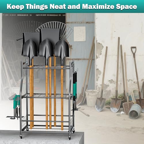 Garden Tool Organizer Stand, Garage Tool Storage Organization - Image 8