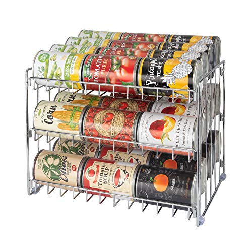 Kitchen Details 3 Tier Can Organizer | Chrome Steel Canned Food - Image 2