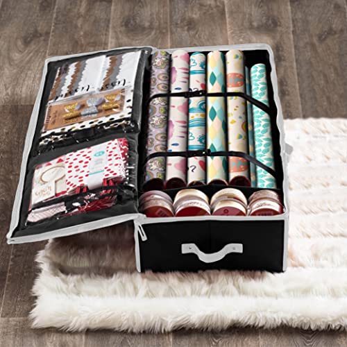 ZOBER Wrapping Paper Storage, Gift Wrapping Organizer Storage - Image 3