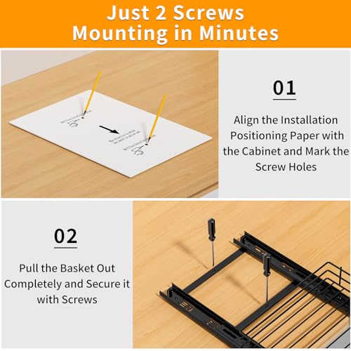 RCHYFEED Pull Out Spice Organization for Cabinet,8.5" Wx10.5 - Image 7