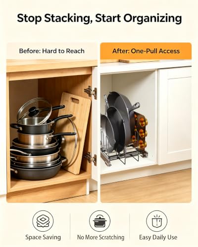 Pull Out Pots and Pans Organizer Under Cabinet - Image 3