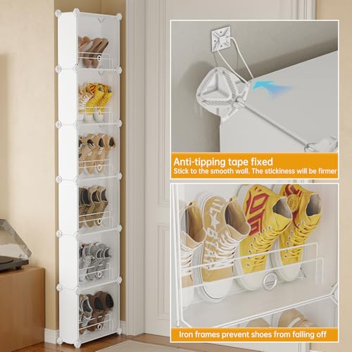 MAGINELS 6-Tier Slim Shoe Storage,Narrow Shoes Rack - Image 7