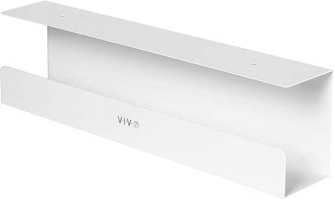 VIVO Under Desk 17 inch Cable Management Tray, Cord Organizer, Home Office Desk Accessories, White, DESK-AC06-1CW