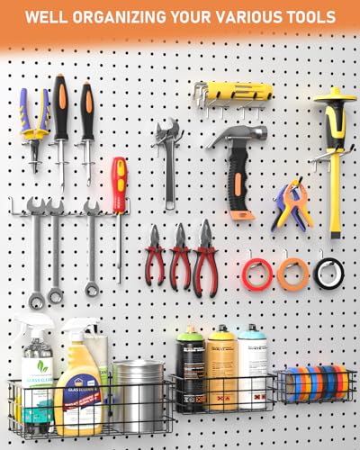 INCLY 100PCS 1/4 Inch Extra Thick Pegboard Accessories Kit - Image 3